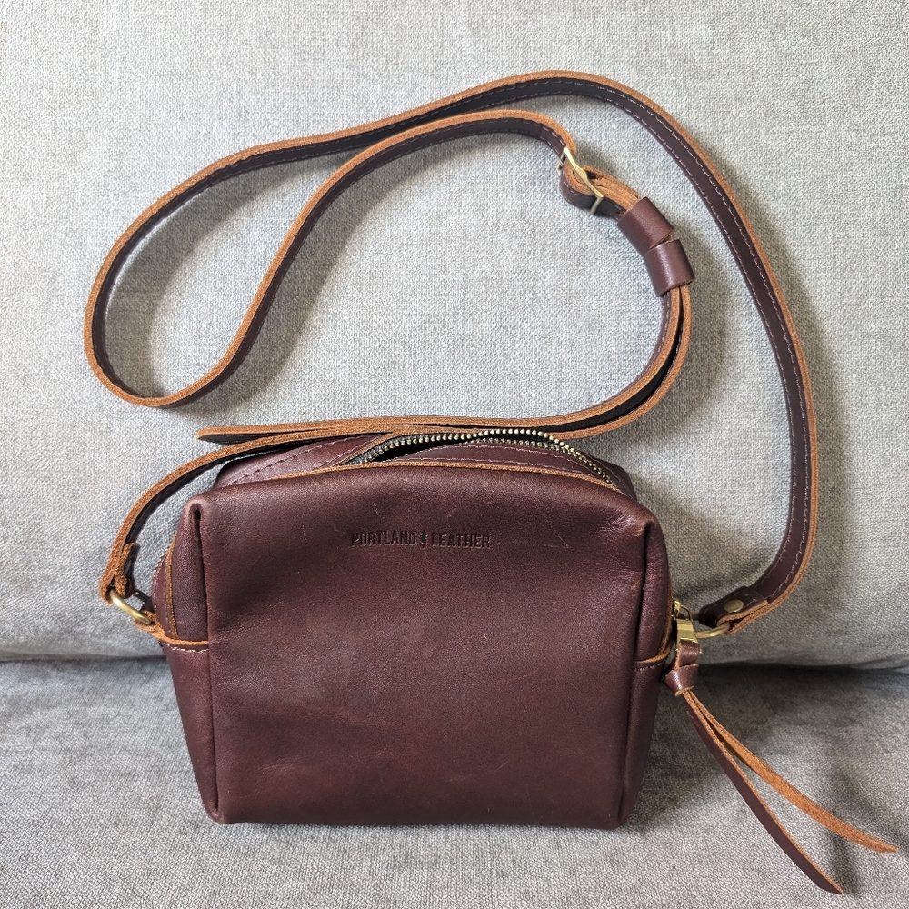 Portland leather mesa mini crossbody bag